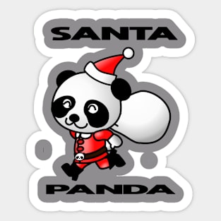 Santa Panda Sticker